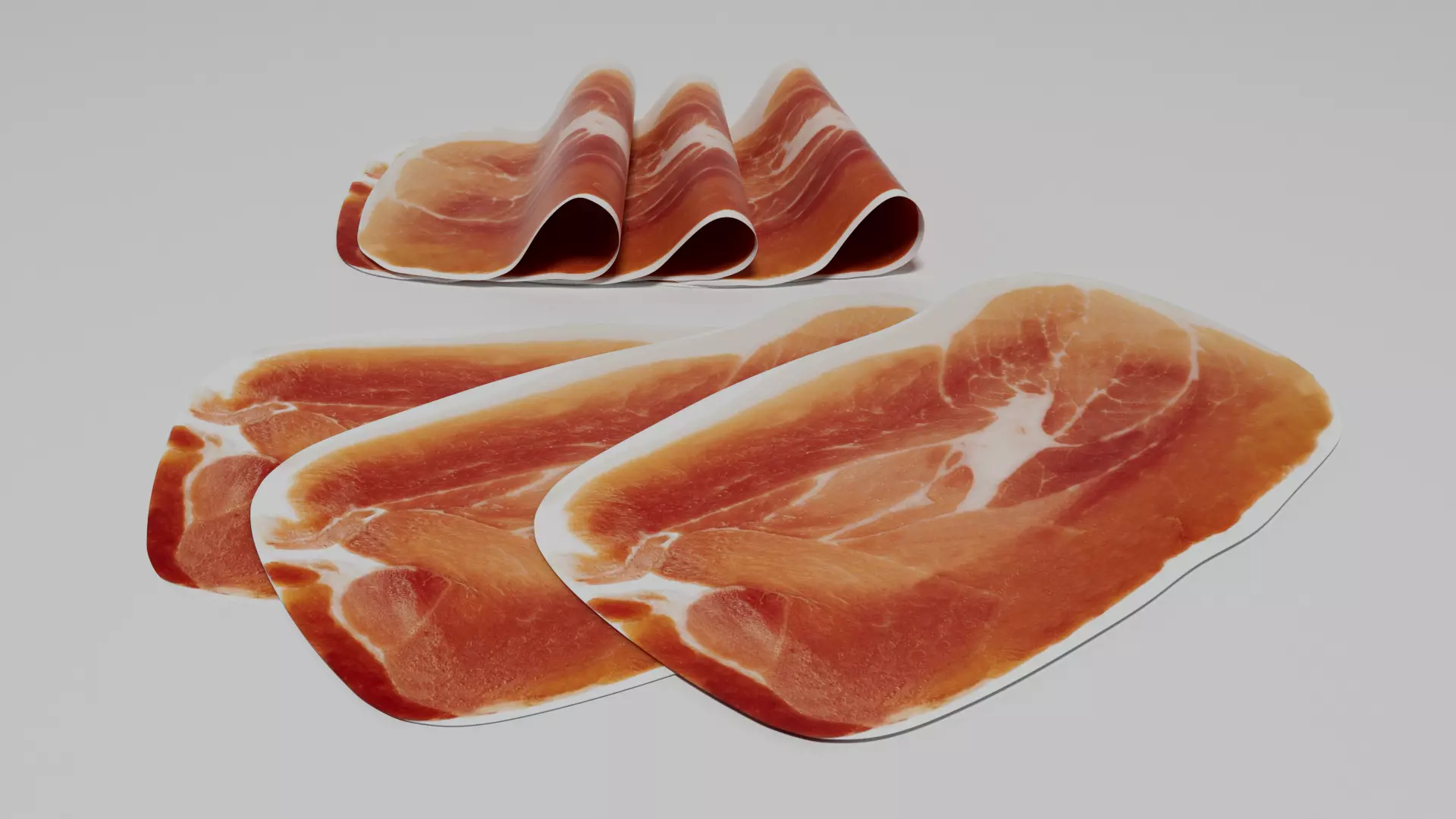 Slices of Prosciutto 3D model_0