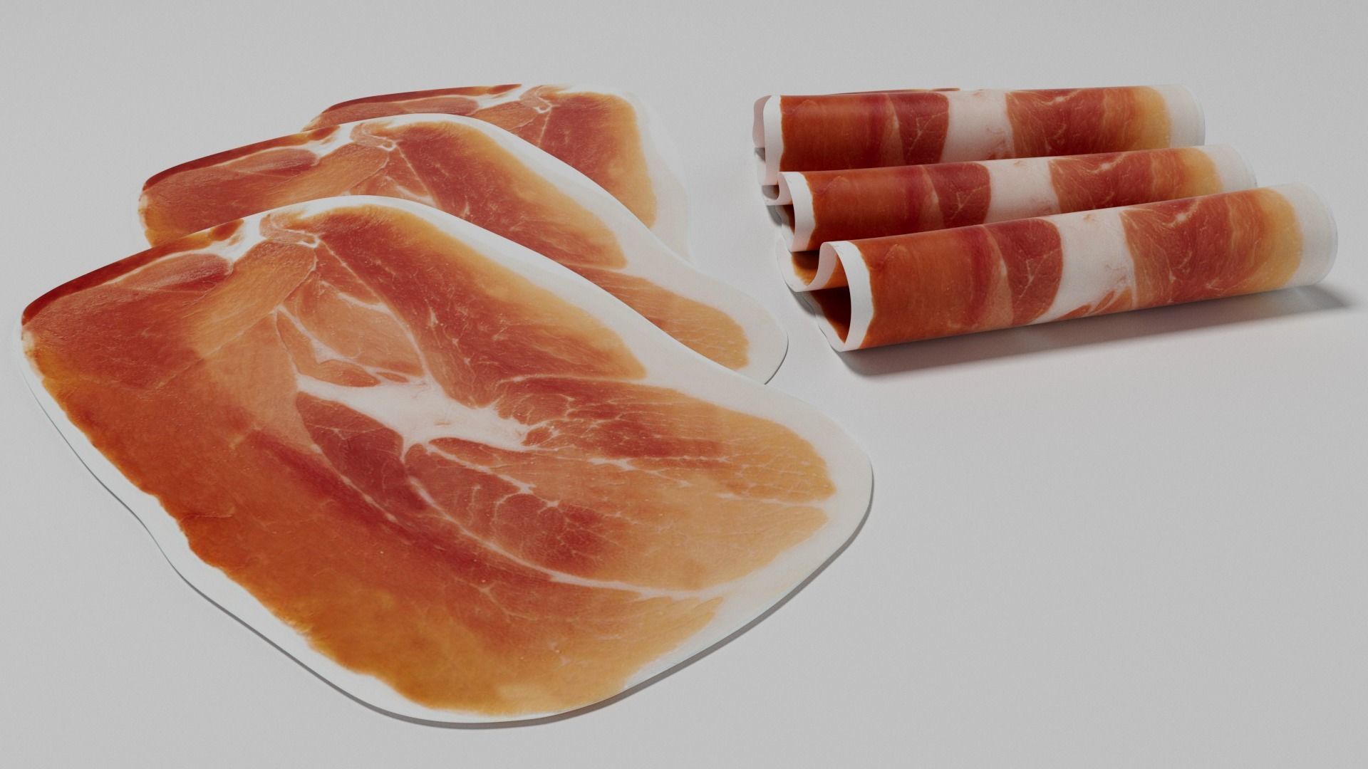 Slices of Prosciutto 3D model_4