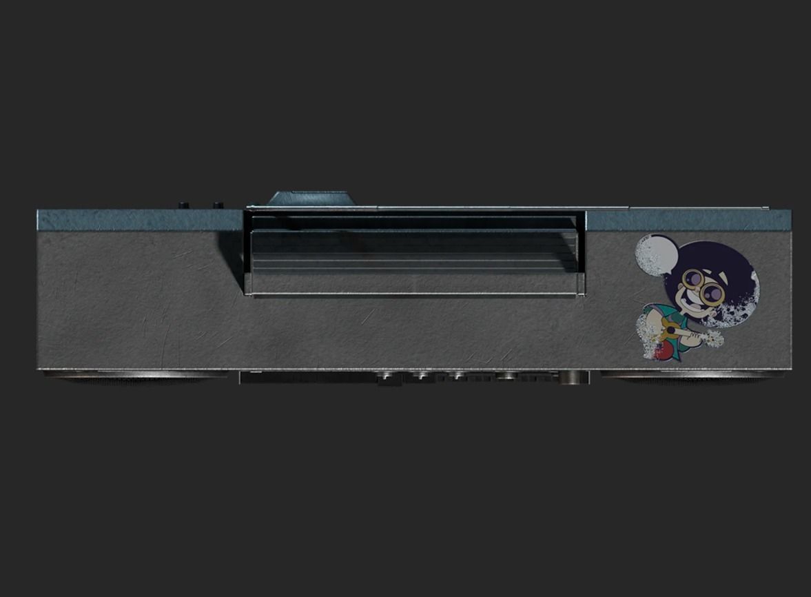 Radiocassete retro Low-poly 3D model_3
