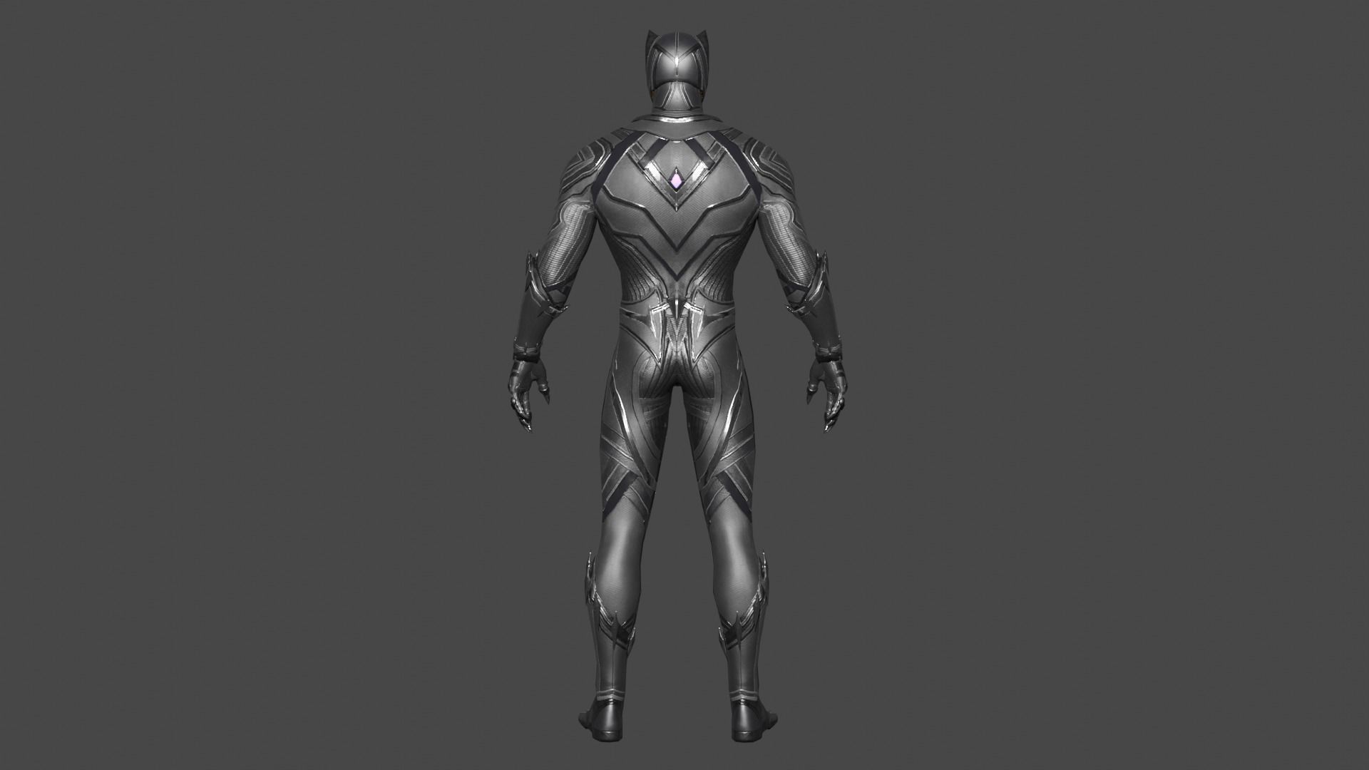 Black Panther Low-poly 3D model_5