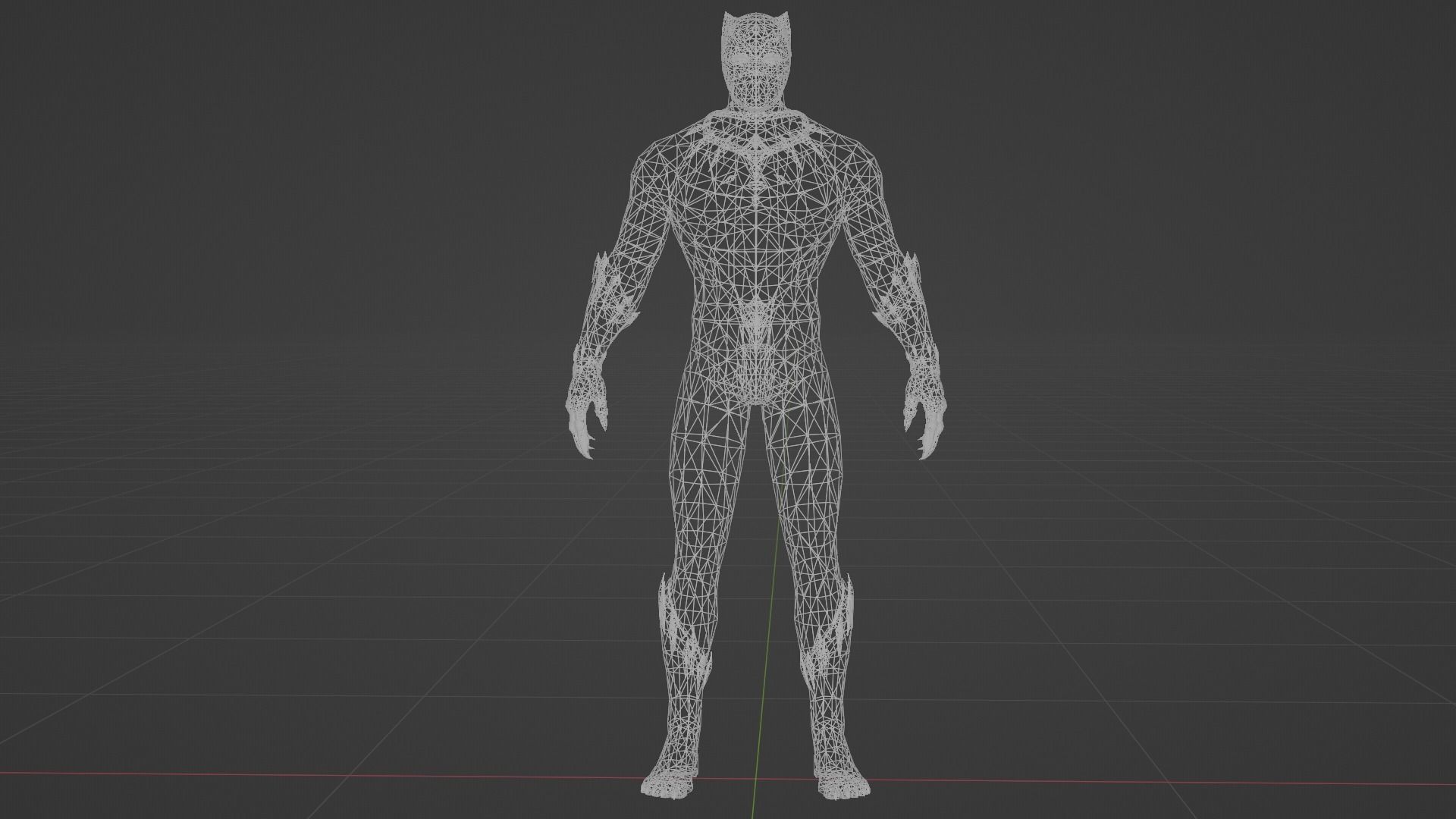 Black Panther Low-poly 3D model_7