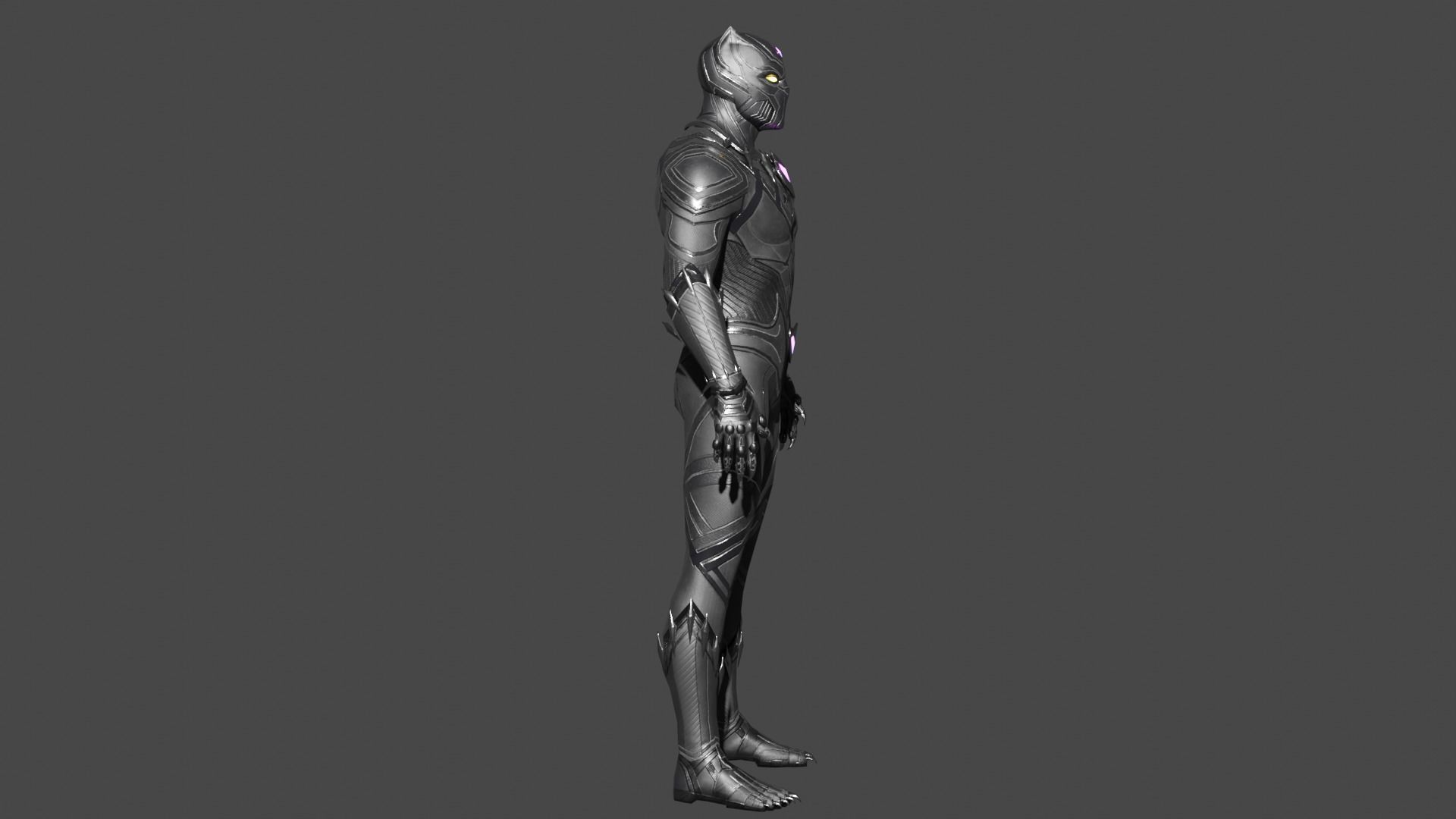 Black Panther Low-poly 3D model_3