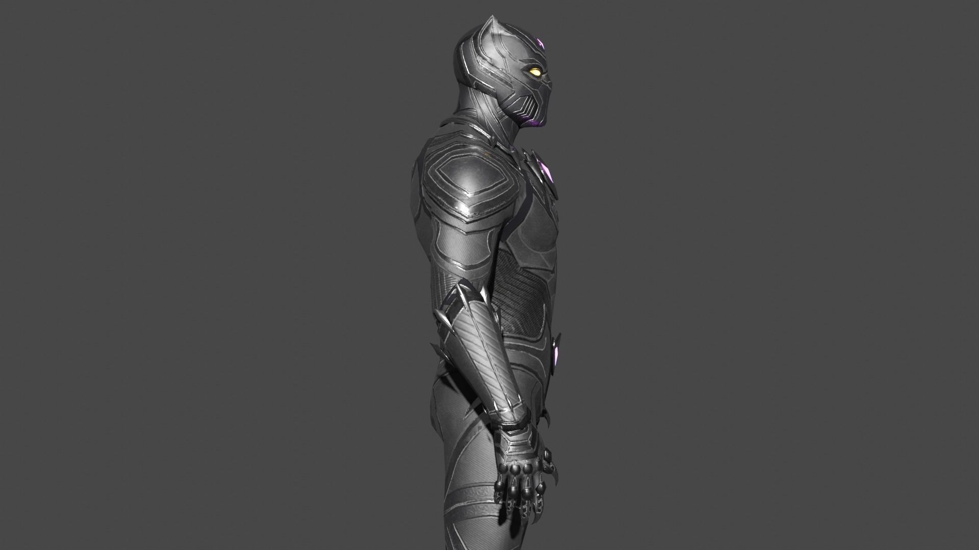 Black Panther Low-poly 3D model_4