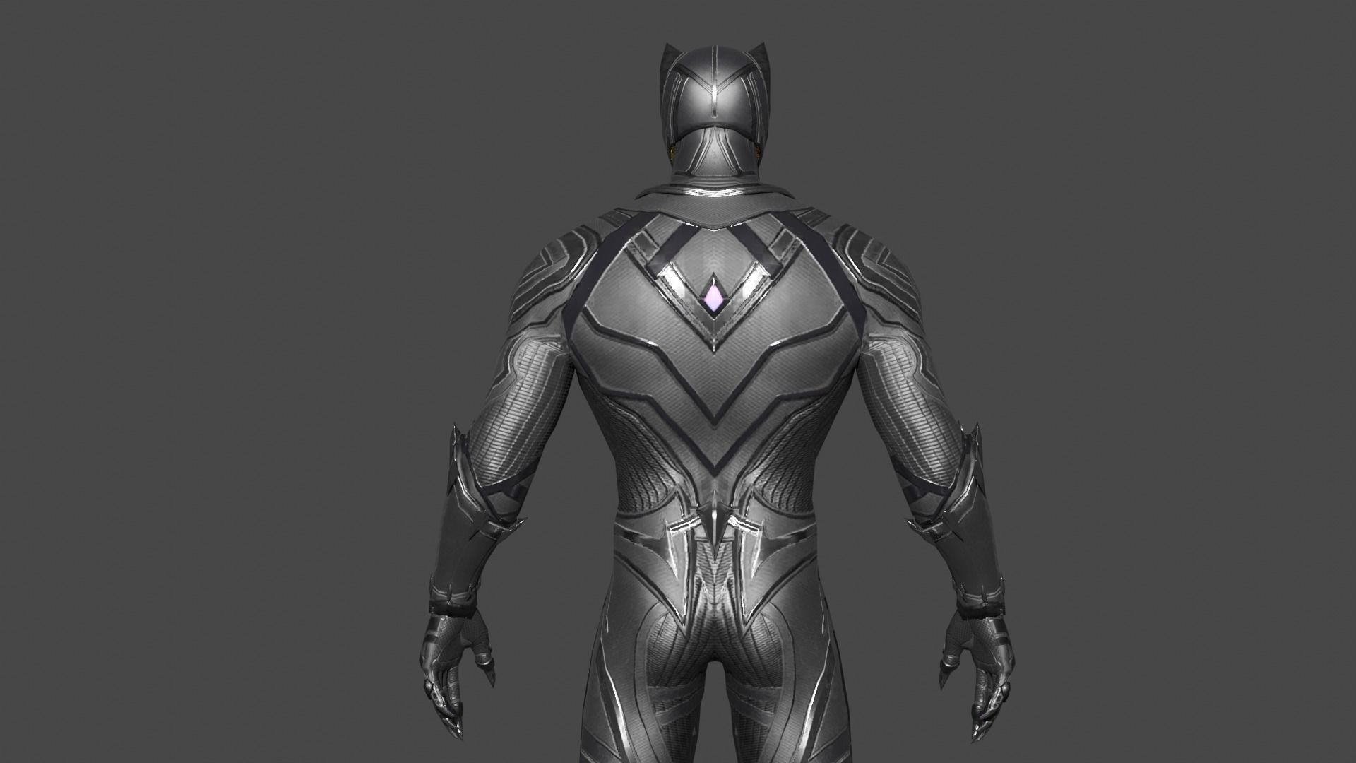 Black Panther Low-poly 3D model_6