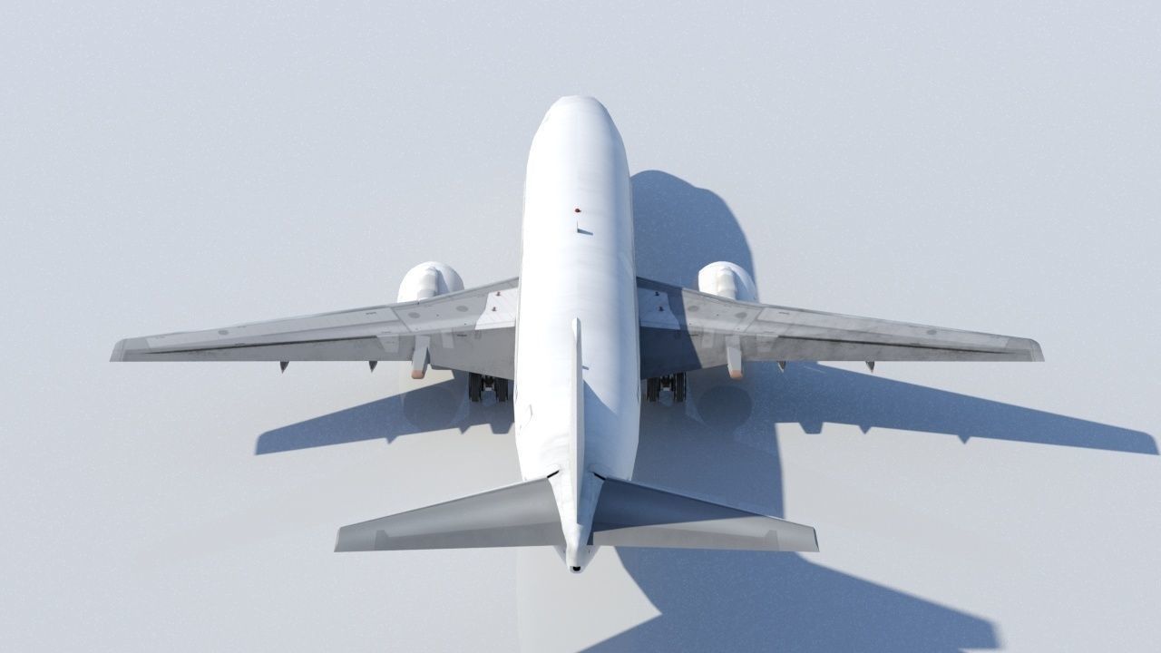 B737-400 Classic  Static Blank Low-poly 3D model_8