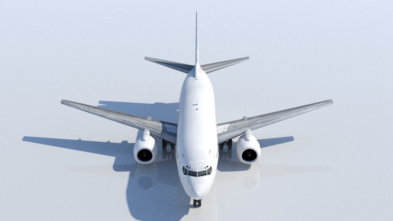 B737-400 Classic  Static Blank Low-poly 3D model_12