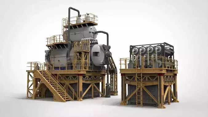 sci-fi storage tank 3 3D model