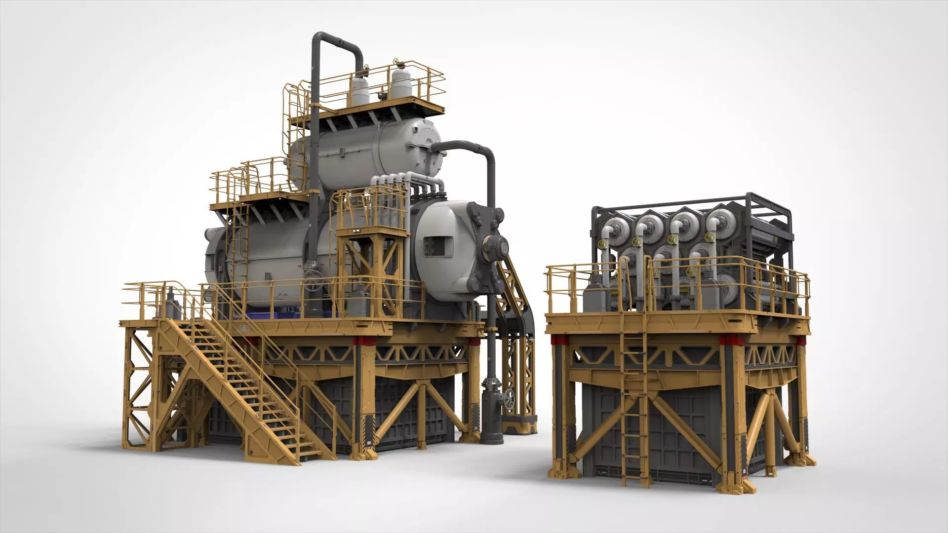 sci-fi storage tank 3 3D model_0