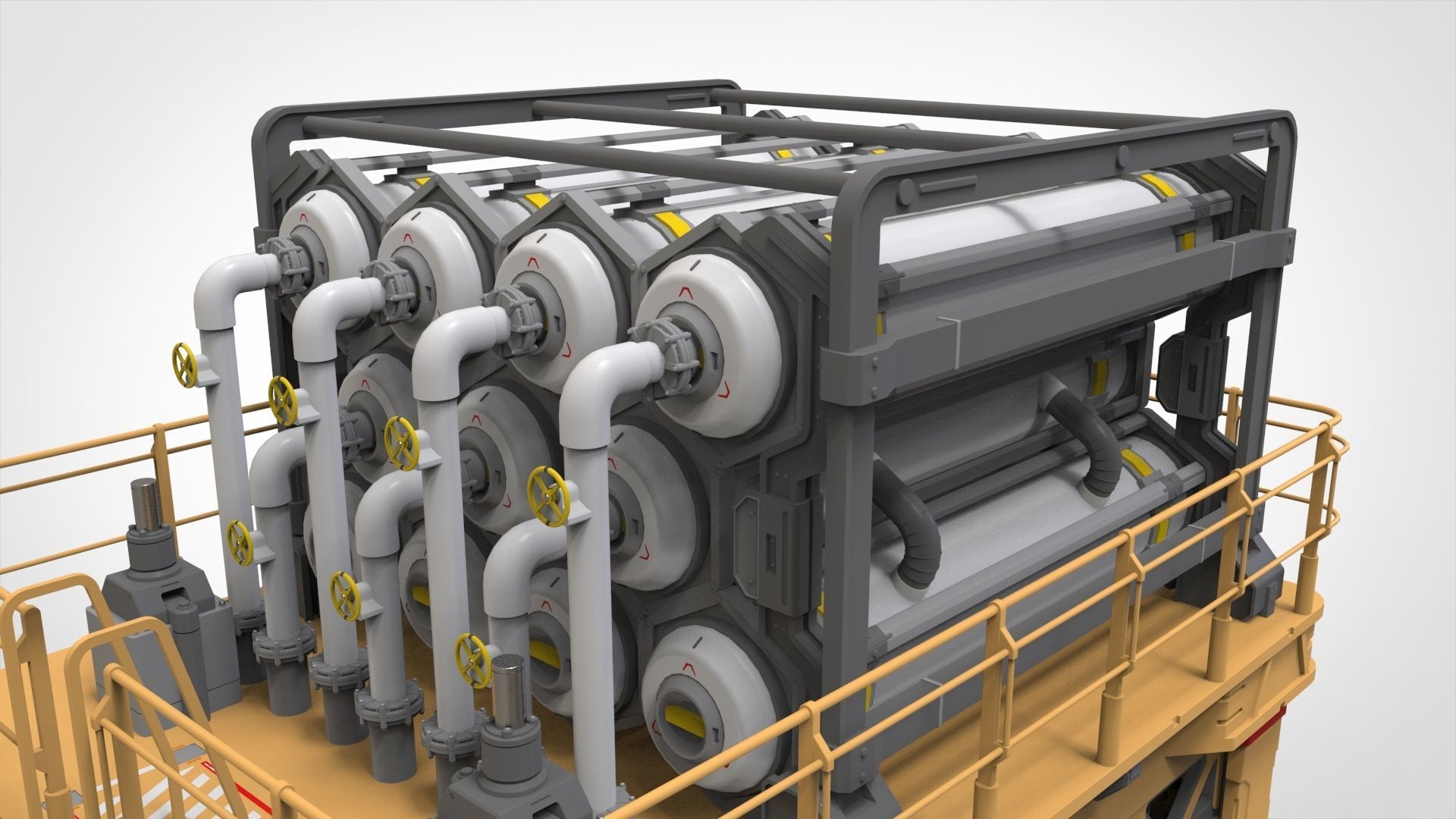 sci-fi storage tank 3 3D model_30