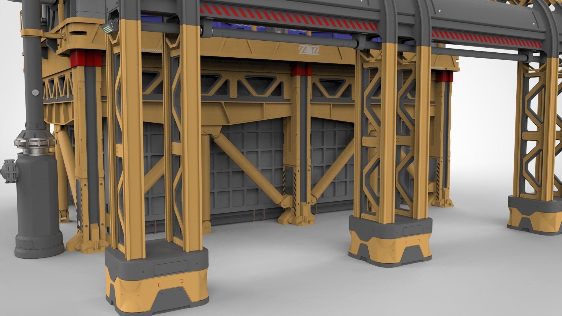sci-fi storage tank 3 3D model_16