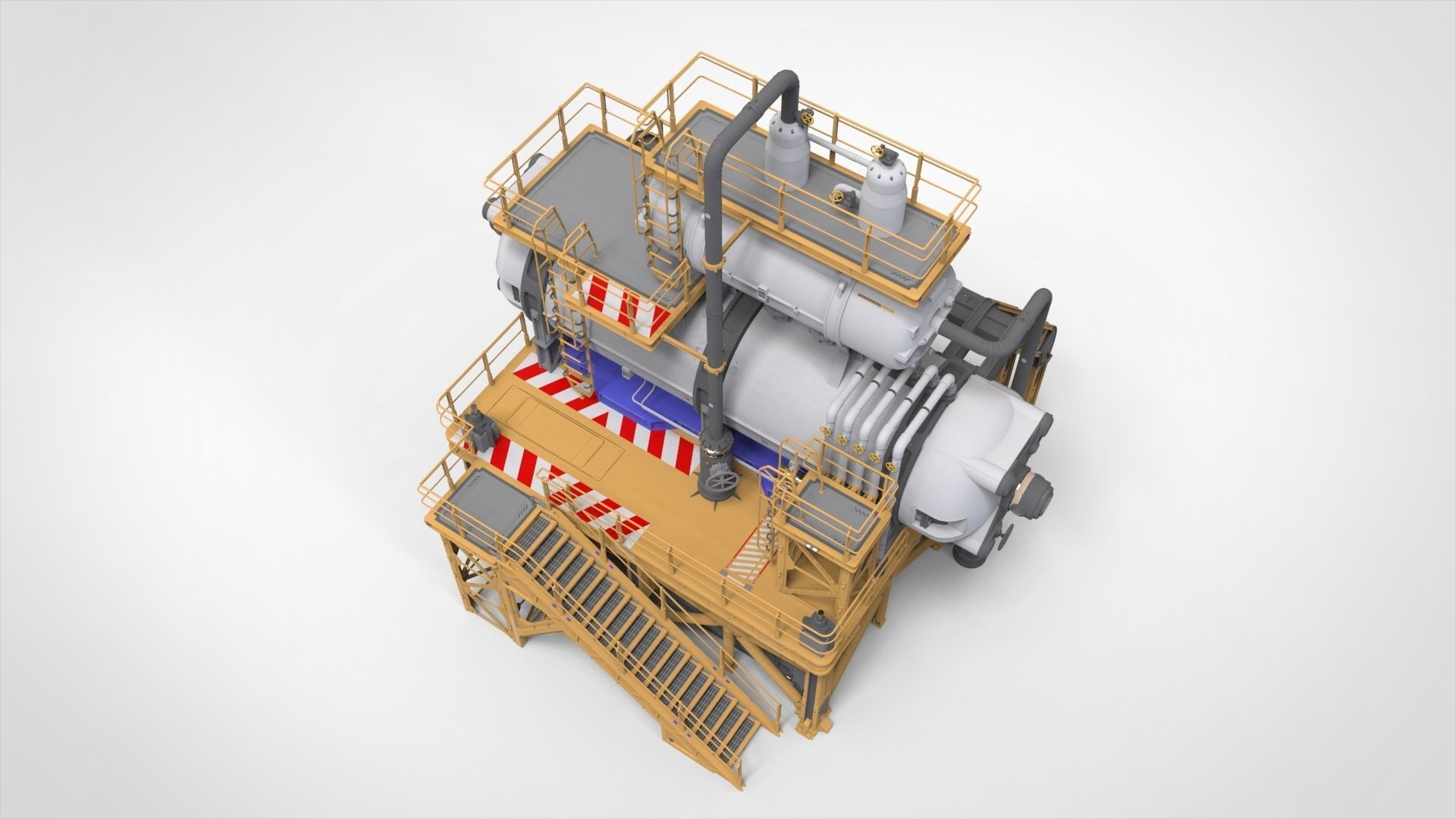 sci-fi storage tank 3 3D model_8