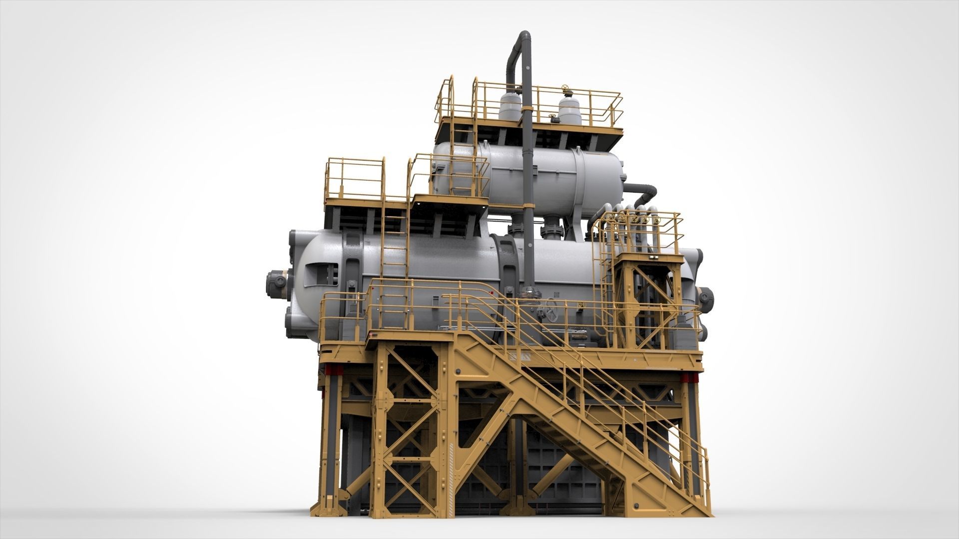 sci-fi storage tank 3 3D model_7