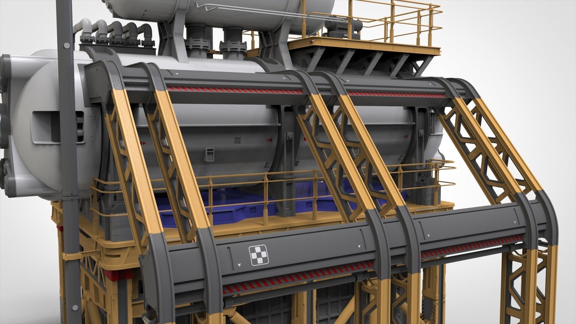 sci-fi storage tank 3 3D model_14