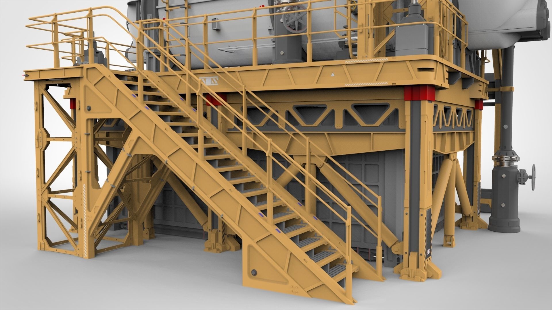 sci-fi storage tank 3 3D model_9