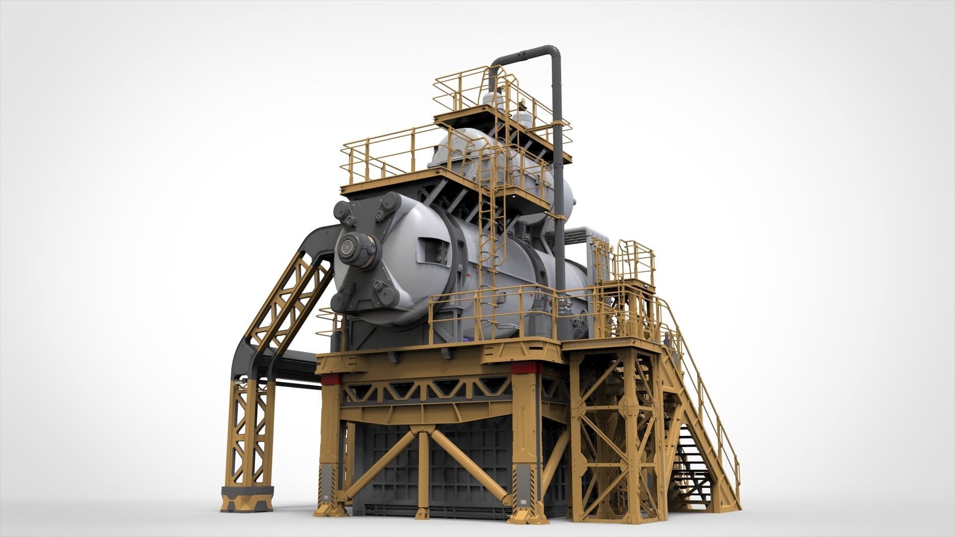 sci-fi storage tank 3 3D model_6