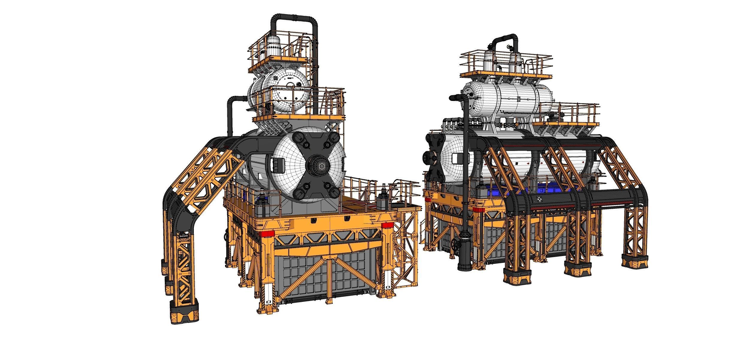 sci-fi storage tank 3 3D model_34