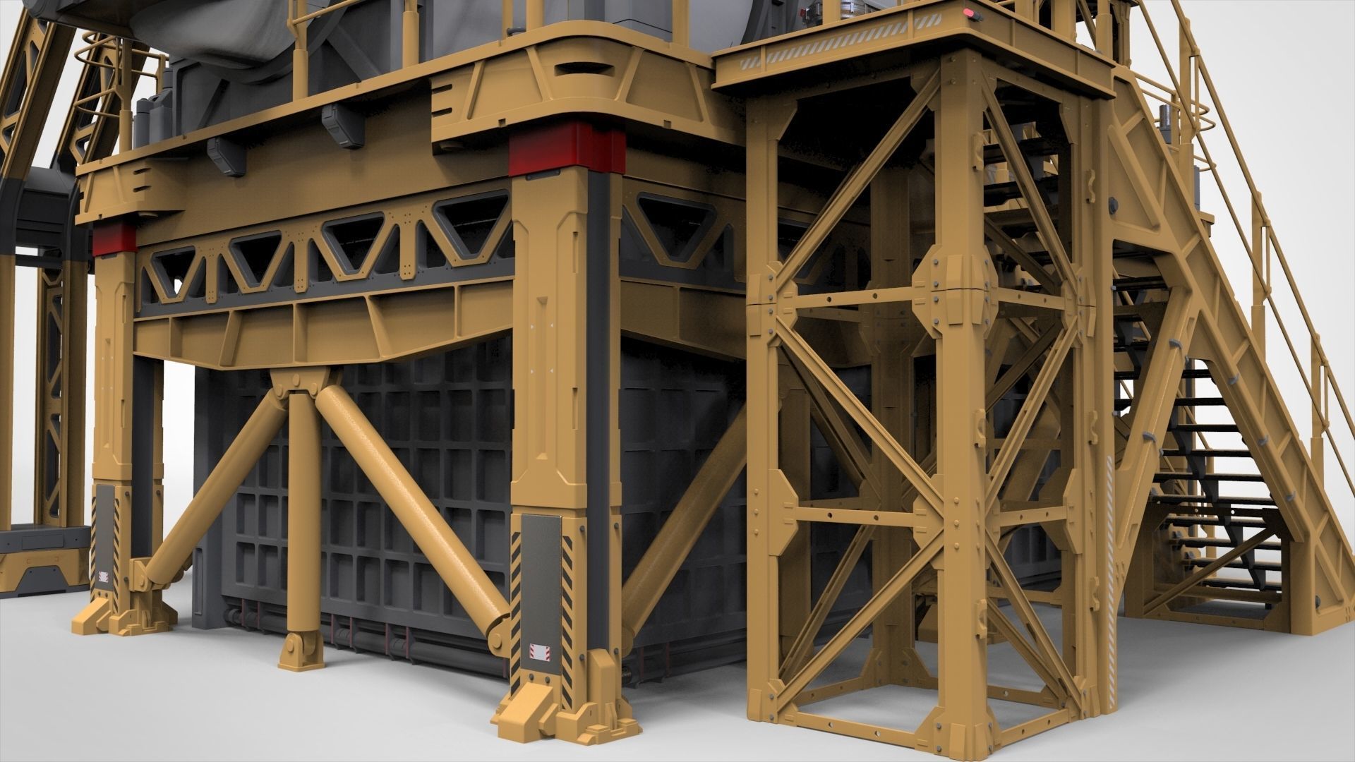 sci-fi storage tank 3 3D model_15