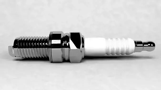 Spark plug Low-poly 3D model