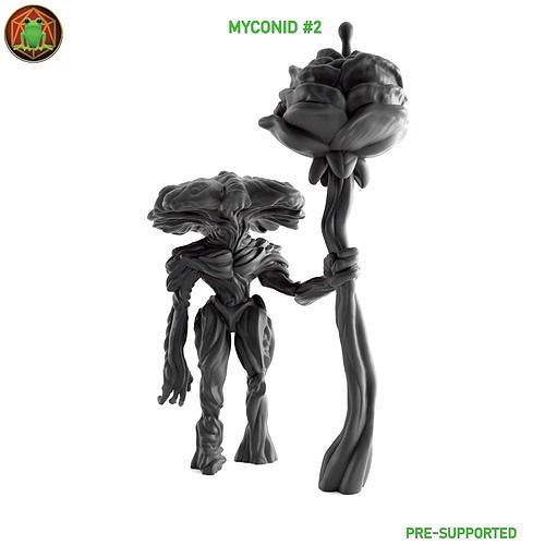 Myconid 2 - STL - RPG MINIATURE 3D print model