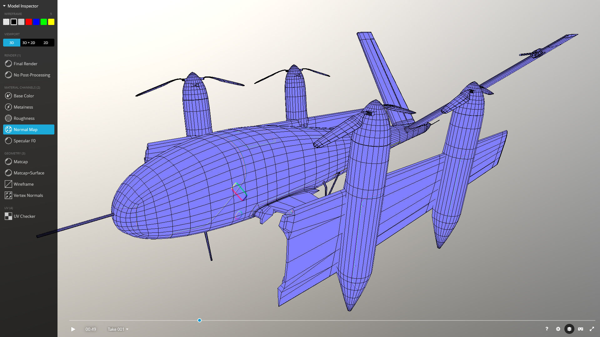 Ptero Dynamics Low-poly 3D model_12