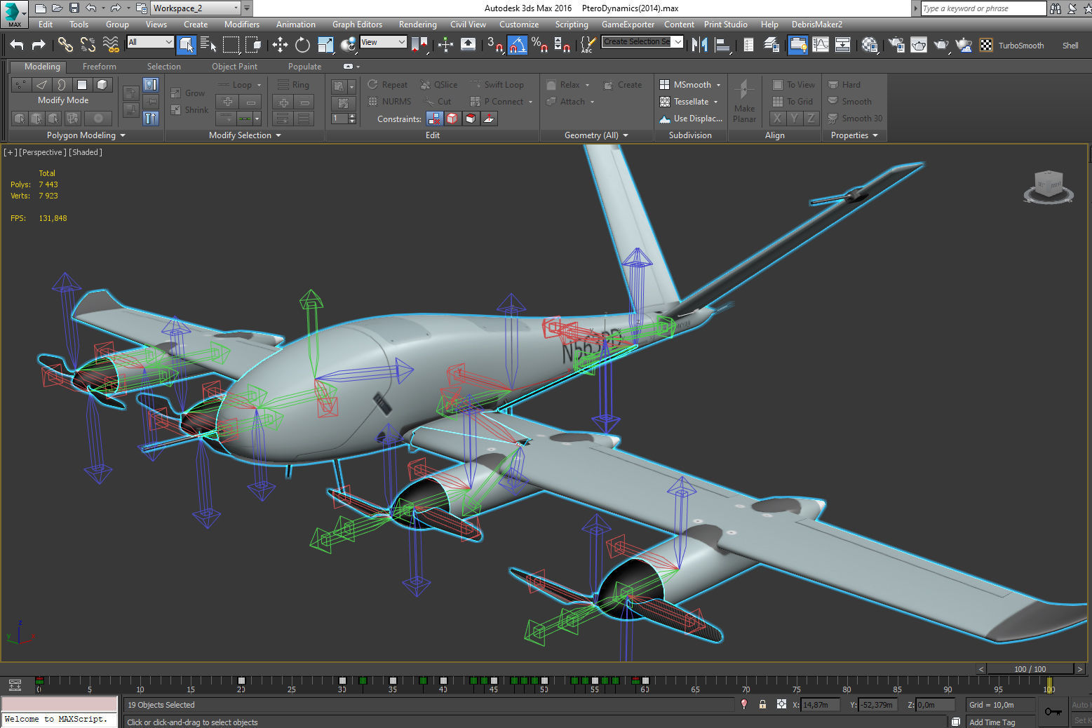 Ptero Dynamics Low-poly 3D model_11