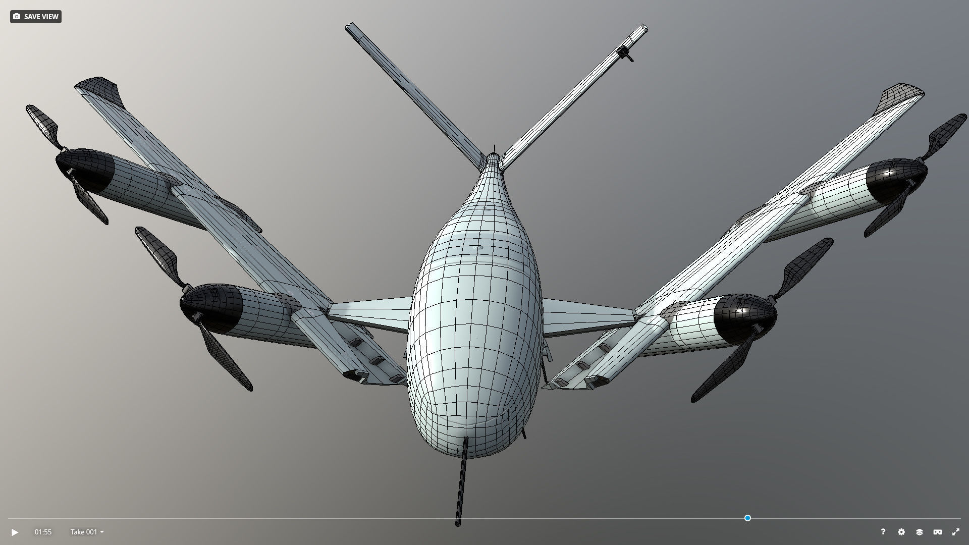 Ptero Dynamics Low-poly 3D model_7