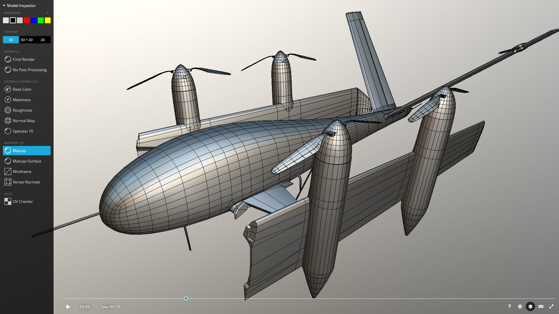 Ptero Dynamics Low-poly 3D model_13