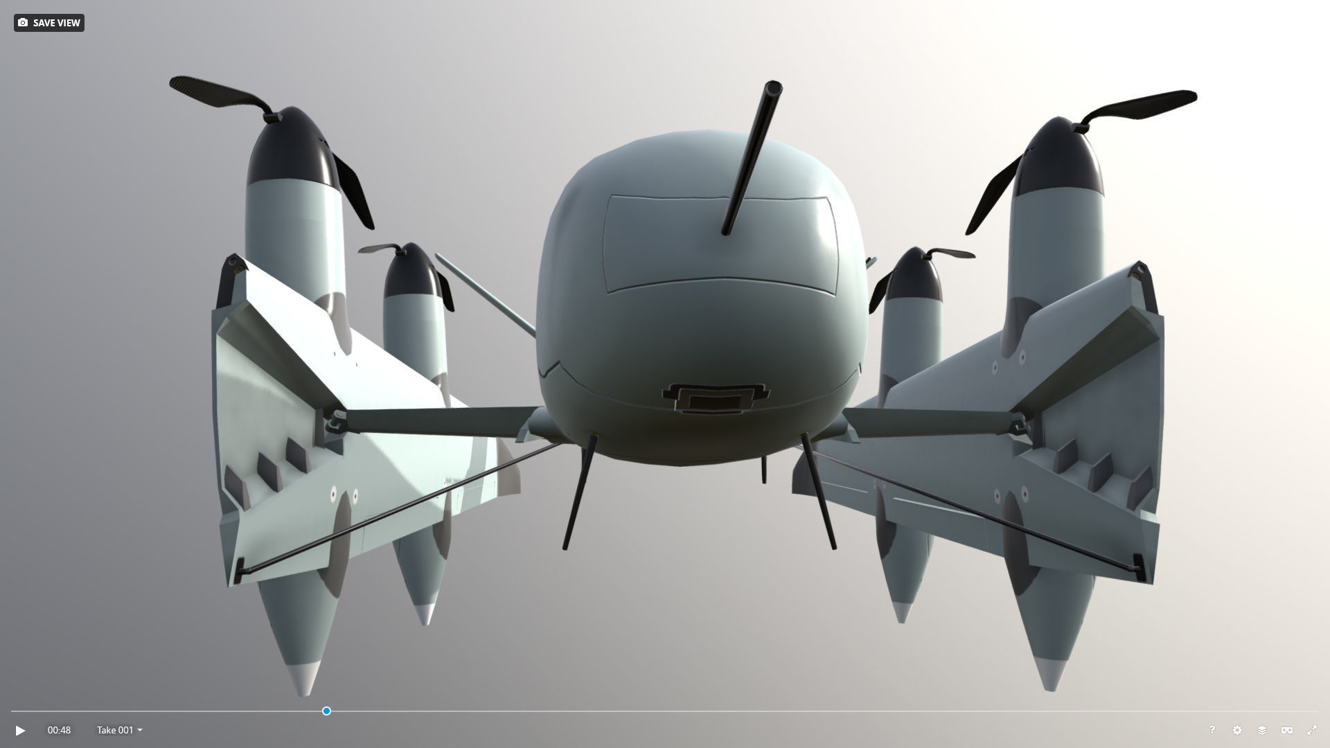 Ptero Dynamics Low-poly 3D model_5