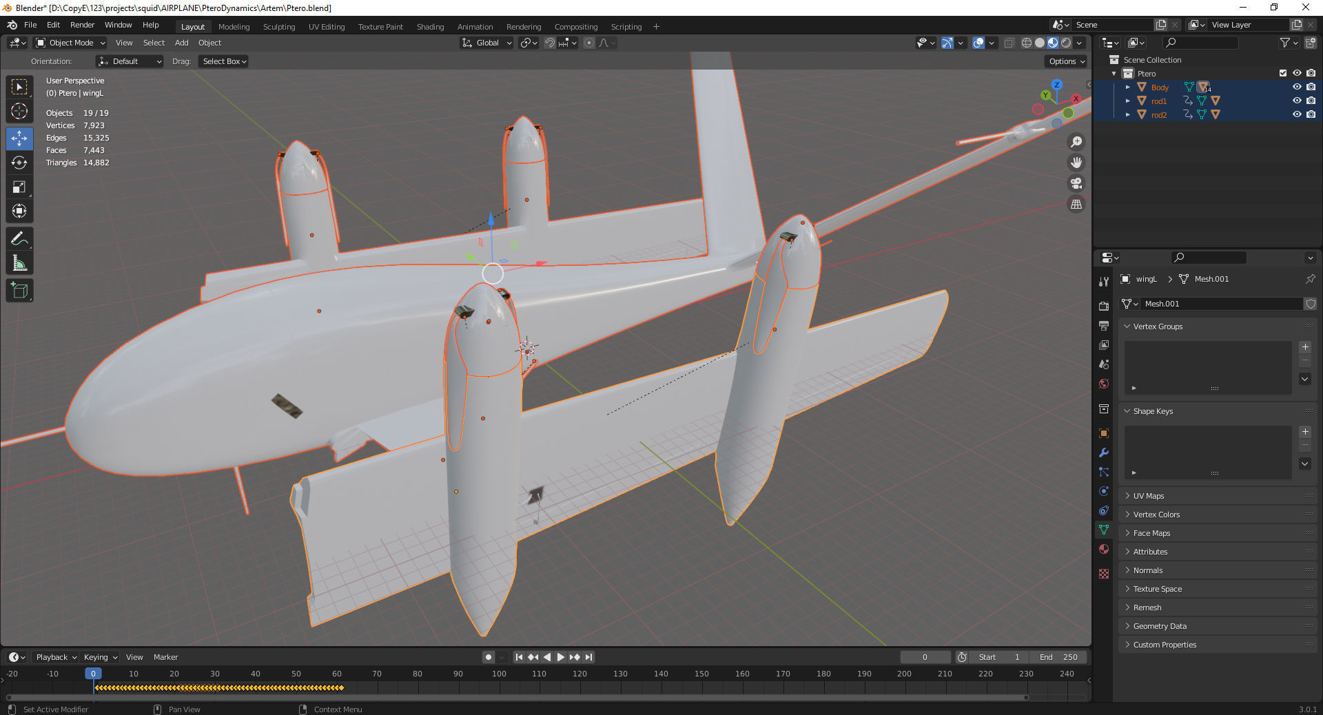 Ptero Dynamics Low-poly 3D model_16