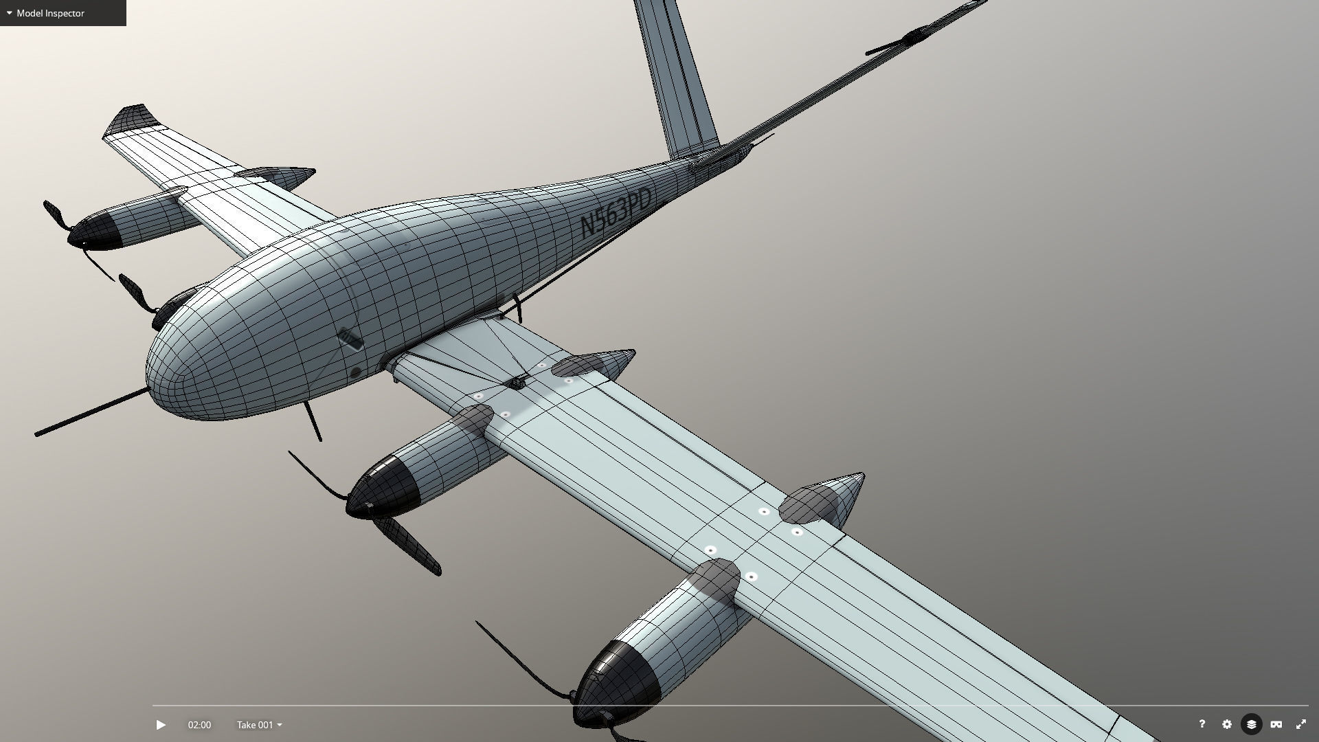 Ptero Dynamics Low-poly 3D model_9