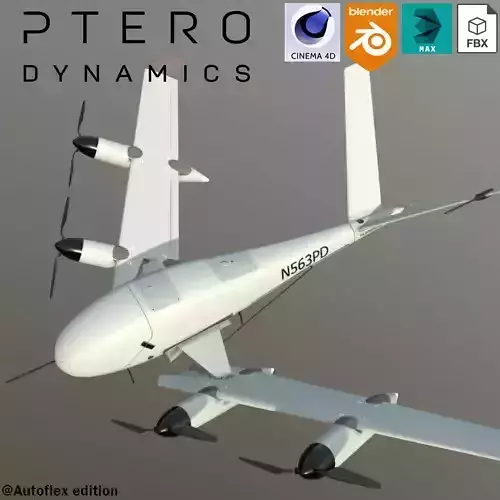 Ptero Dynamics Low-poly 3D model