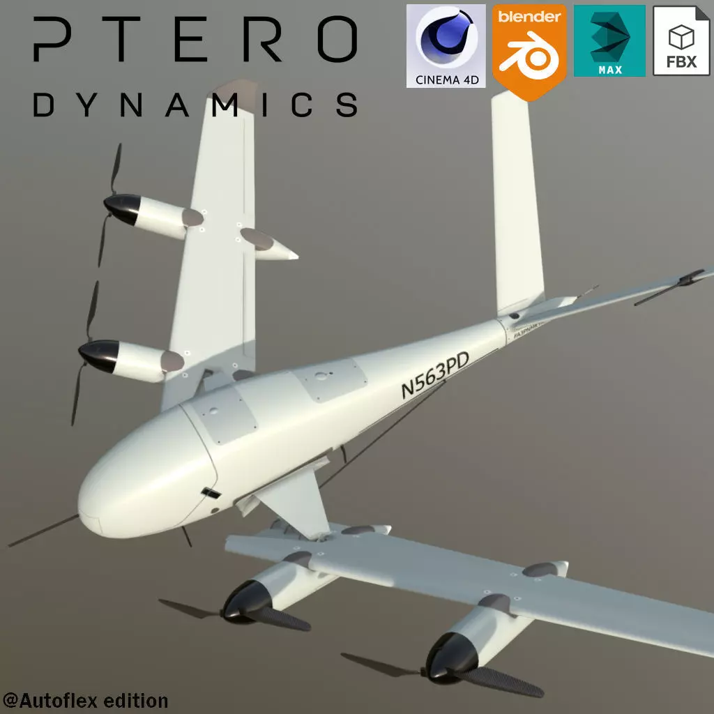 Ptero Dynamics Low-poly 3D model_0