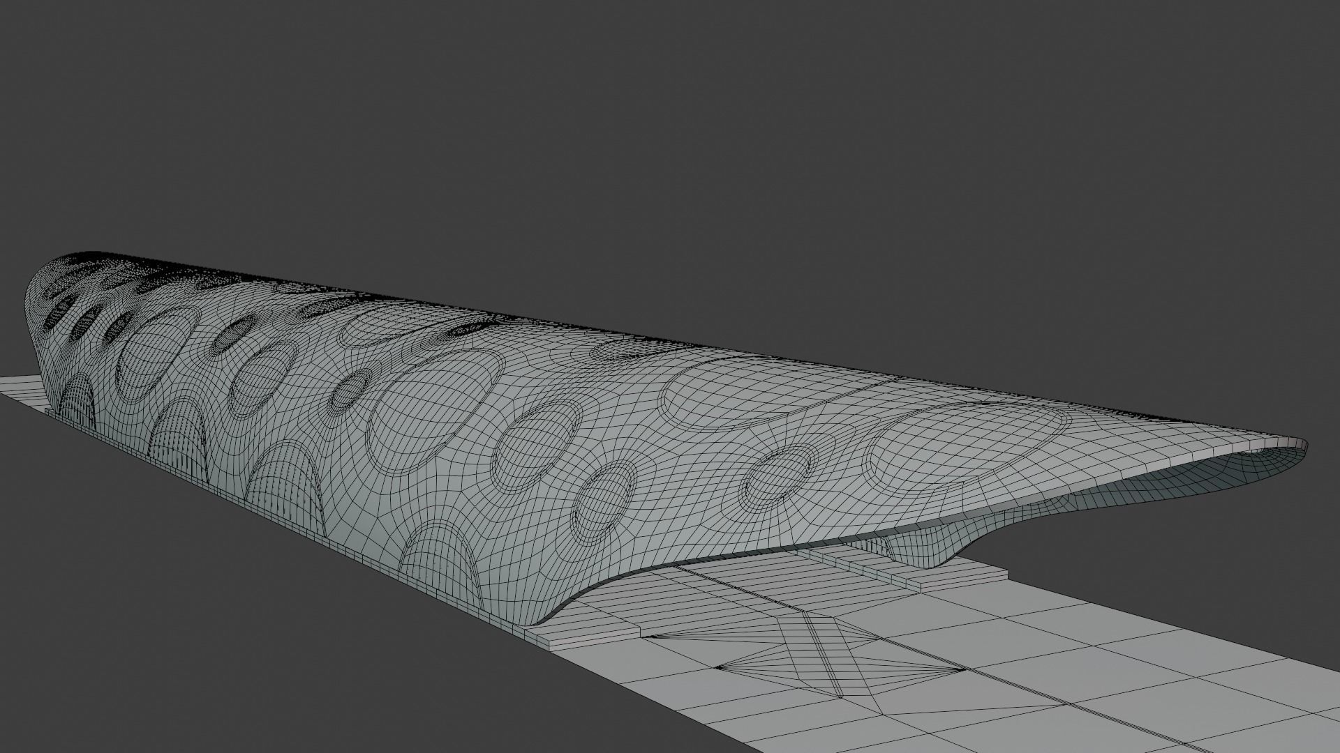 EV charging station with future vehicles 3D model_11