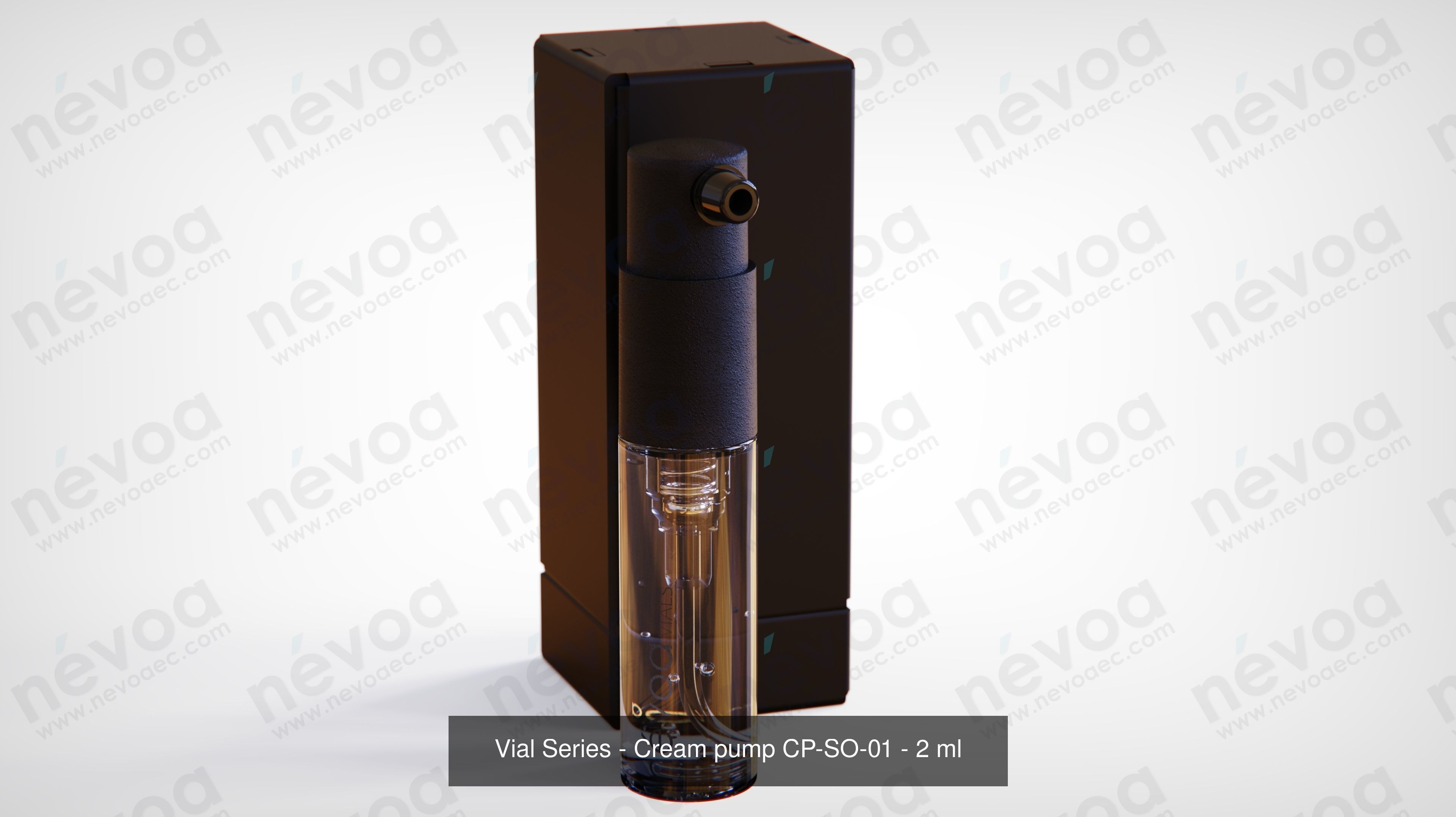 Vial Series - Mist sprayer - Cream pump - 2 ml 3D Model Collection_2