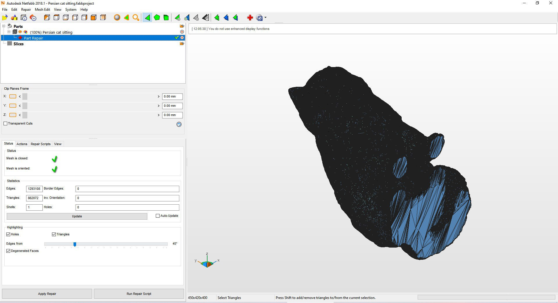 Persian cat sitting 3D print model_15