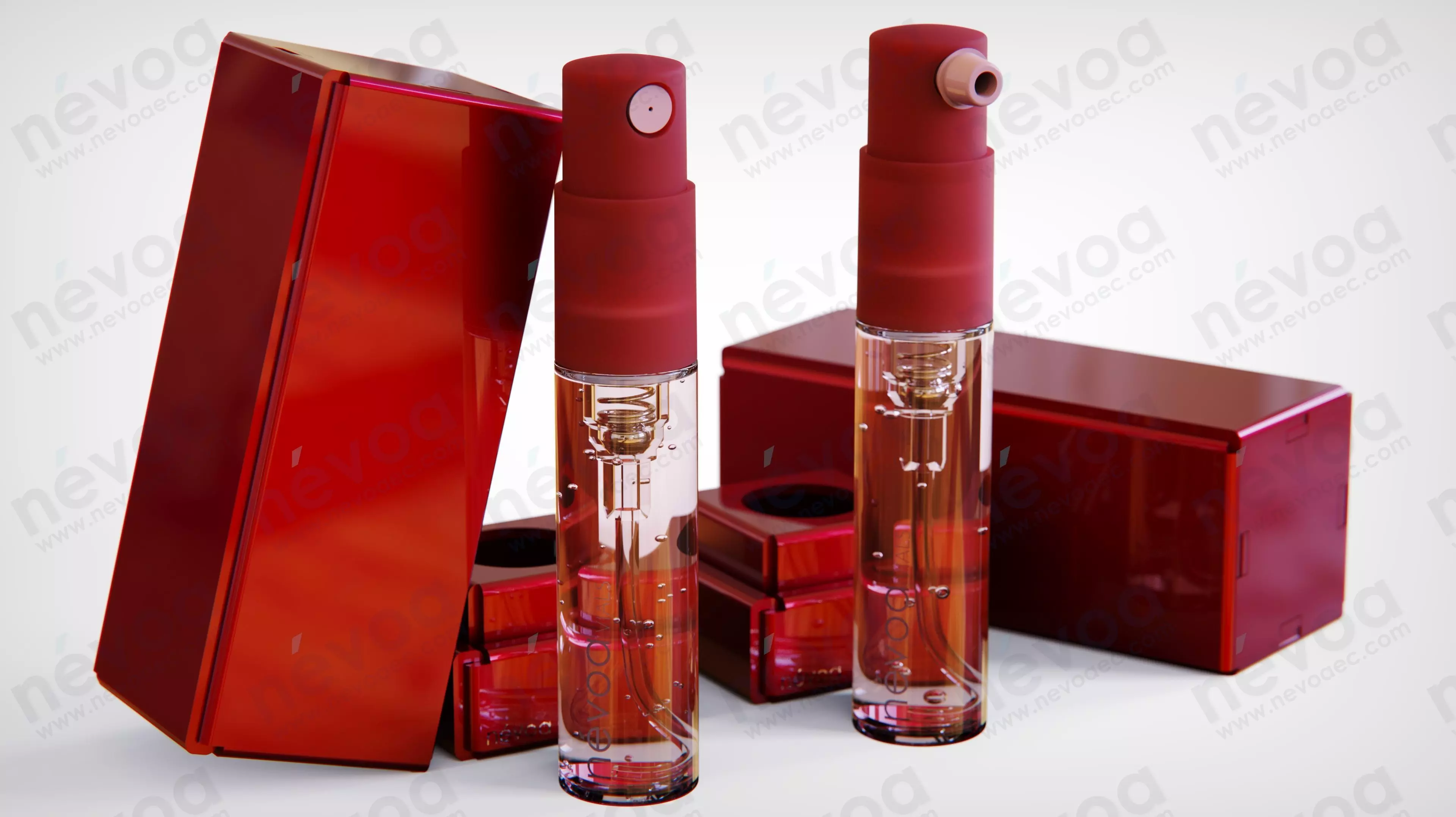 Vial Series - Mist sprayer - Cream pump - 2-5 ml 3D Model Collection_0