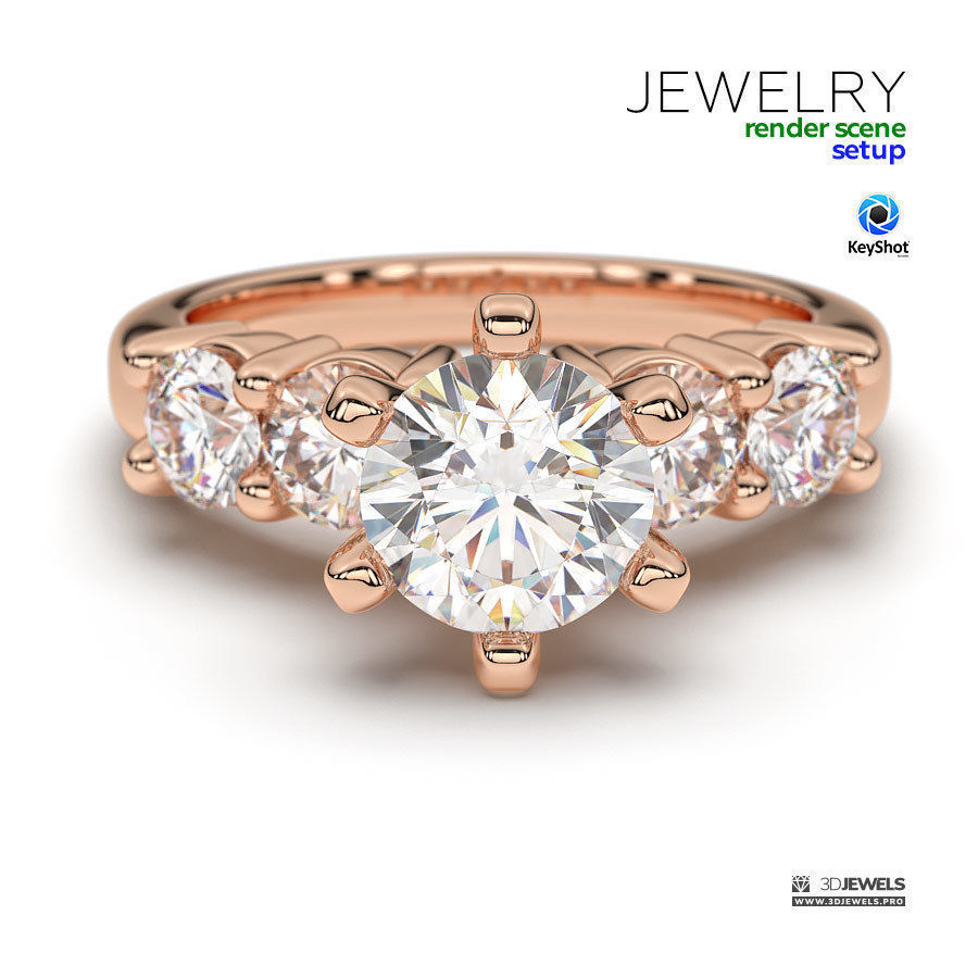 KeyShot Scene Setup For Jewelry 3D Renderings 3D model_3