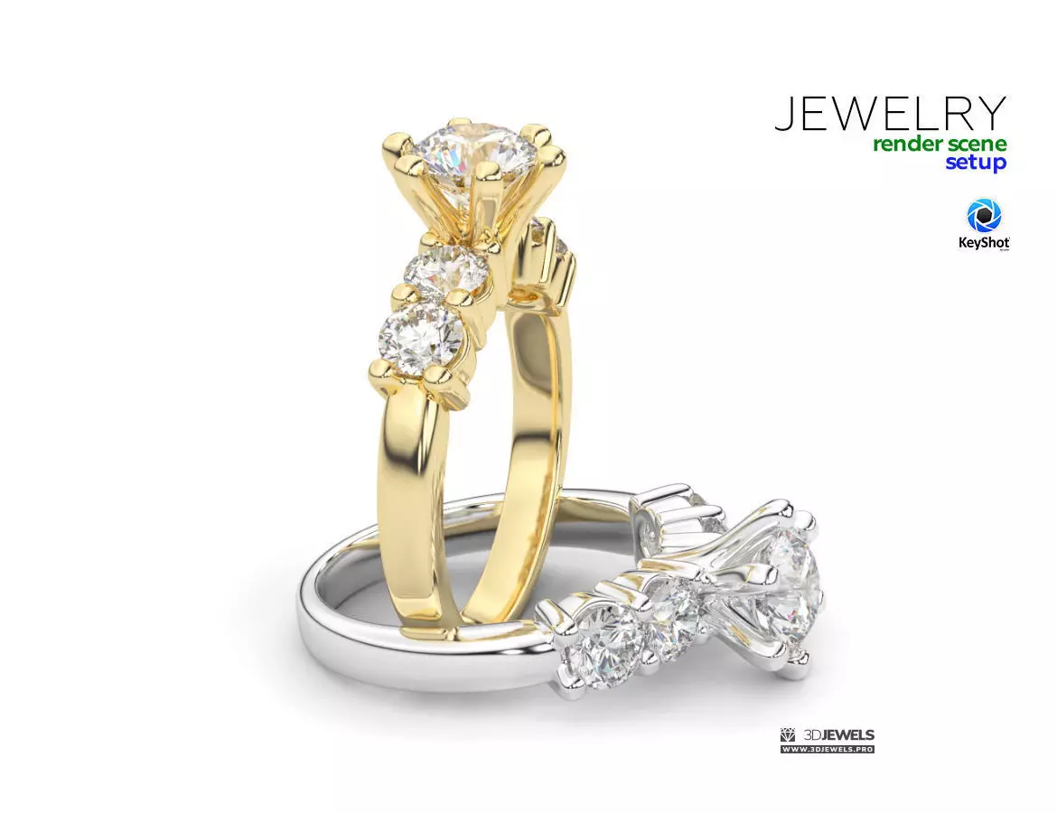 KeyShot Scene Setup For Jewelry 3D Renderings 3D model_0