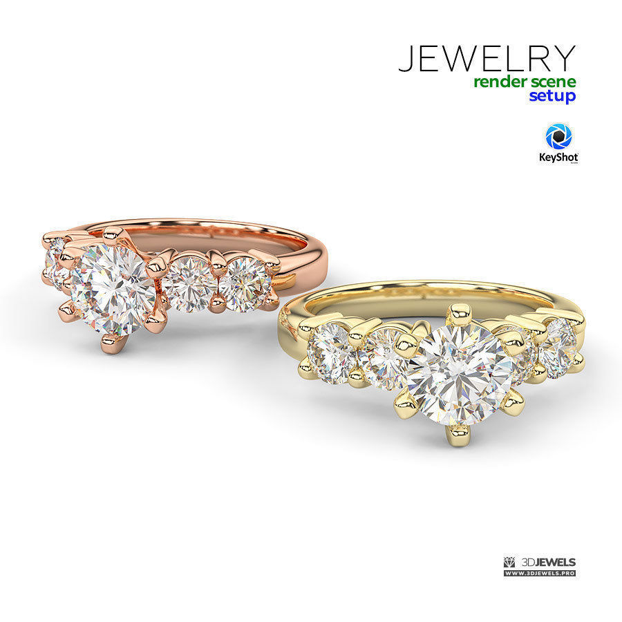 KeyShot Scene Setup For Jewelry 3D Renderings 3D model_2