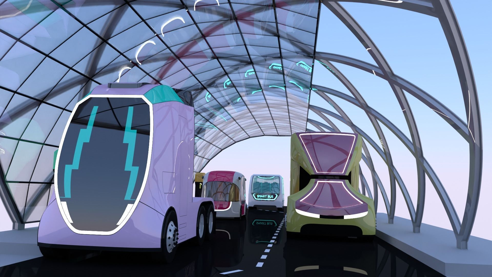 Future EV charging stations 3D Model Collection_9