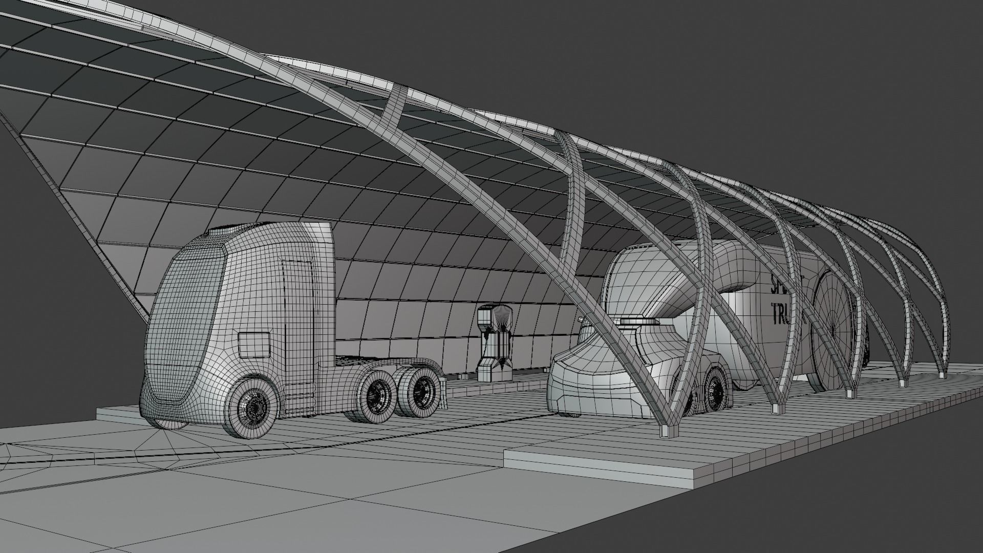 Future EV charging stations 3D Model Collection_8