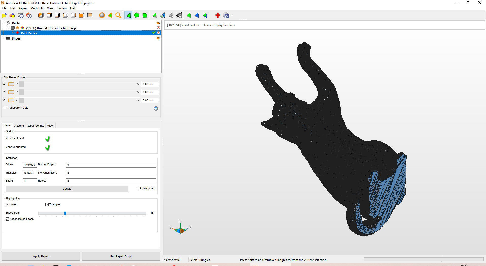 the cat sits on its hind legs 3D print model_14
