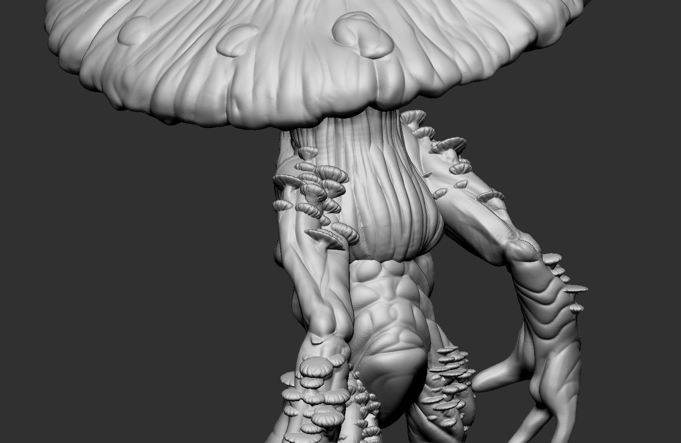 Ancient Myconid - STL - RPG MINIATURE 3D print model_10