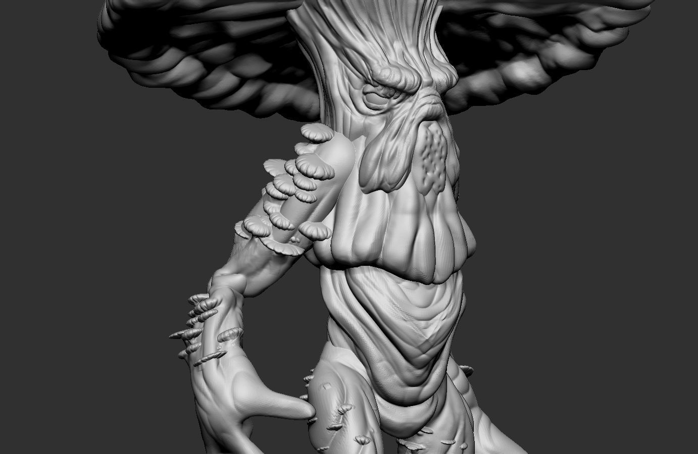 Ancient Myconid - STL - RPG MINIATURE 3D print model_6