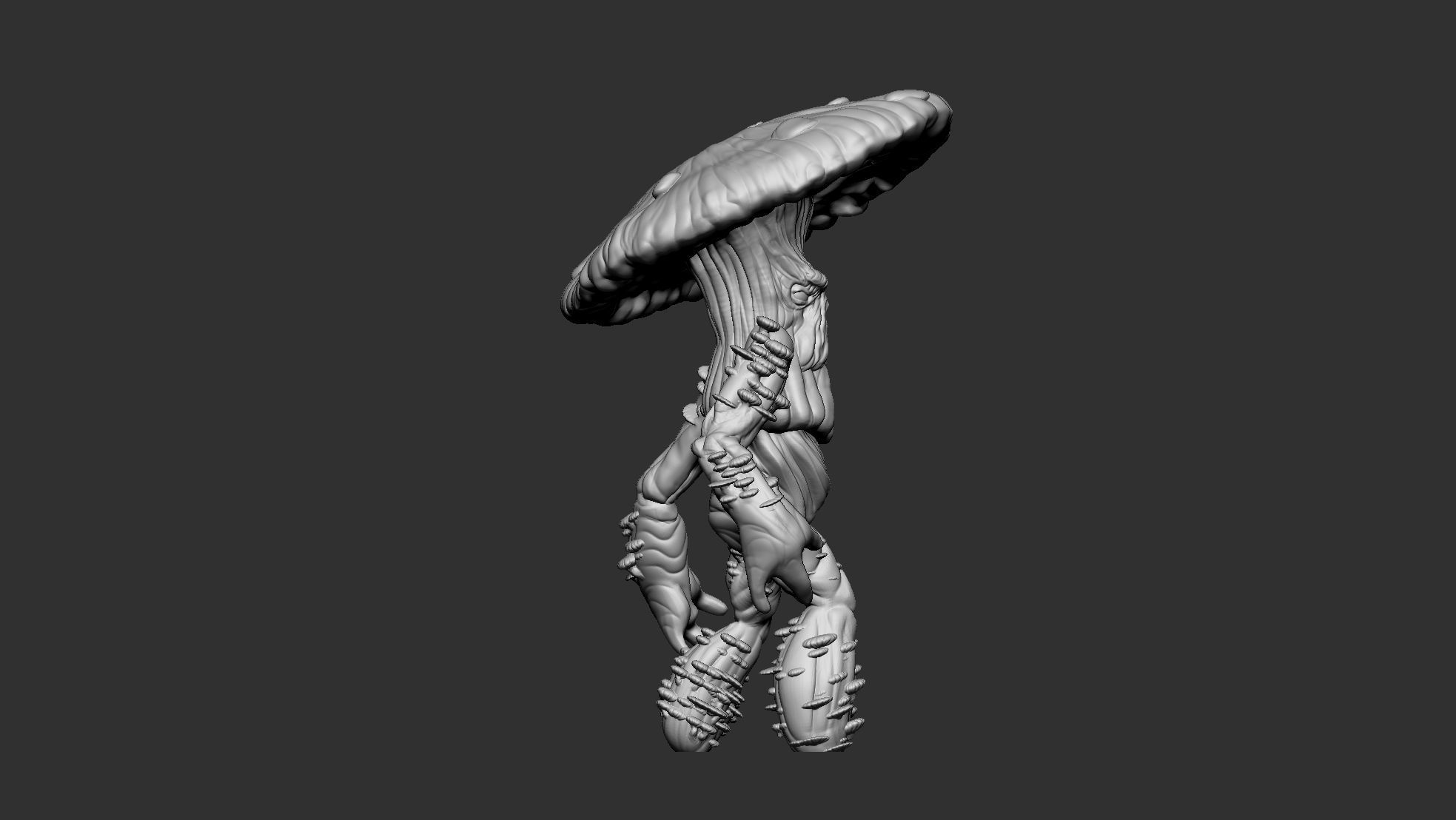 Ancient Myconid - STL - RPG MINIATURE 3D print model_18