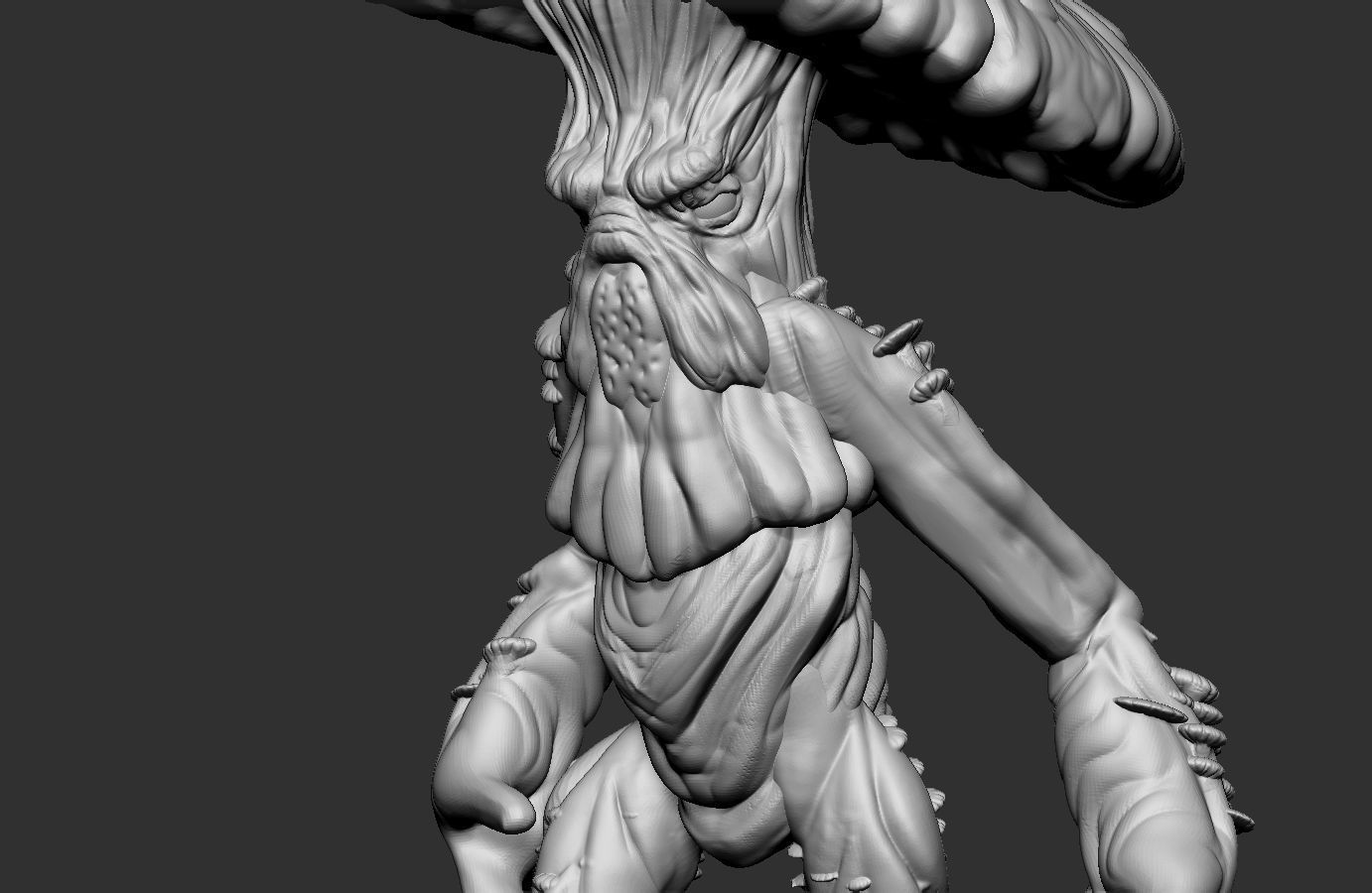 Ancient Myconid - STL - RPG MINIATURE 3D print model_8