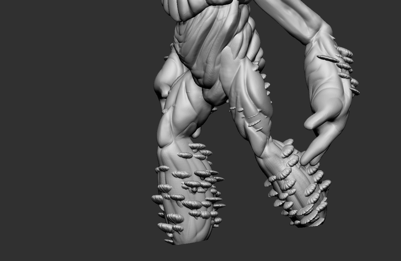 Ancient Myconid - STL - RPG MINIATURE 3D print model_16