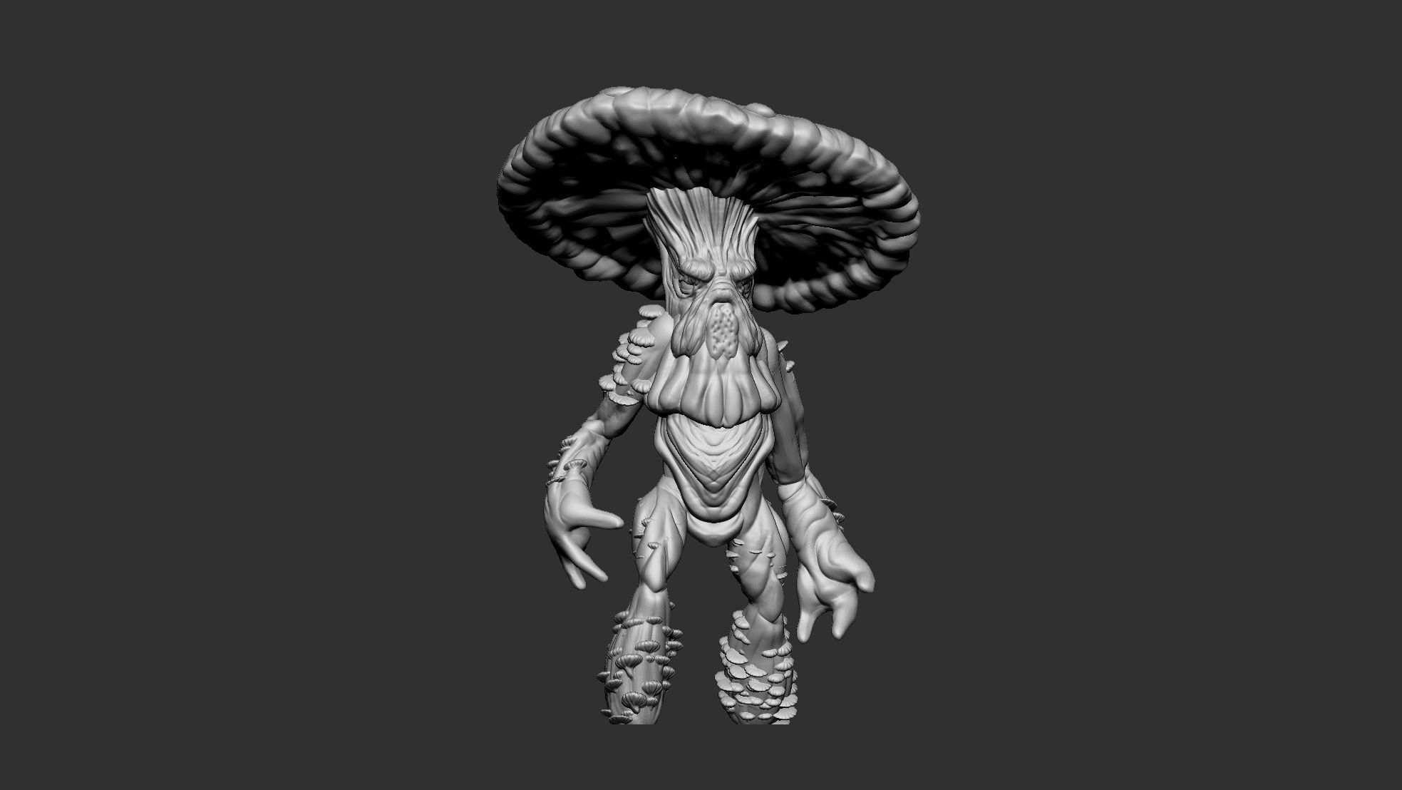 Ancient Myconid - STL - RPG MINIATURE 3D print model_2