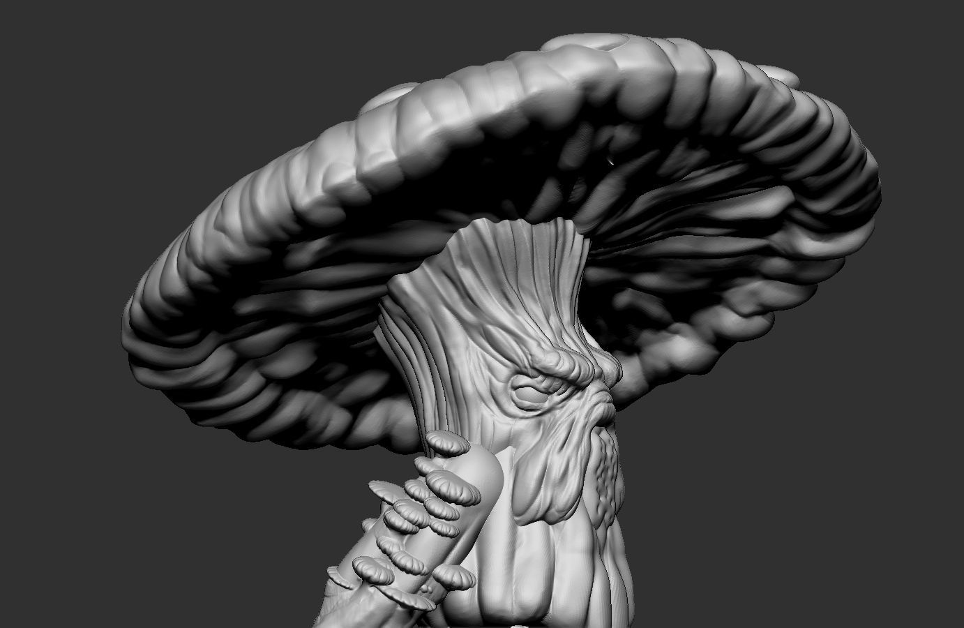 Ancient Myconid - STL - RPG MINIATURE 3D print model_5