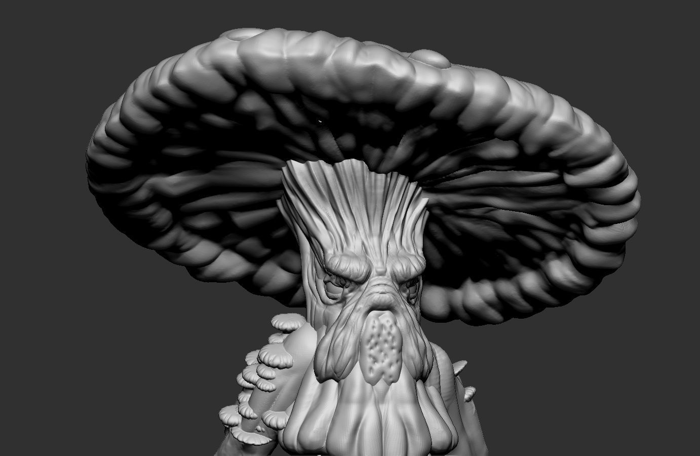 Ancient Myconid - STL - RPG MINIATURE 3D print model_21